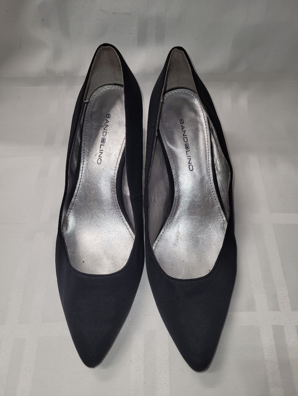 Bandolino Black Pointed Toe Satin Pumps